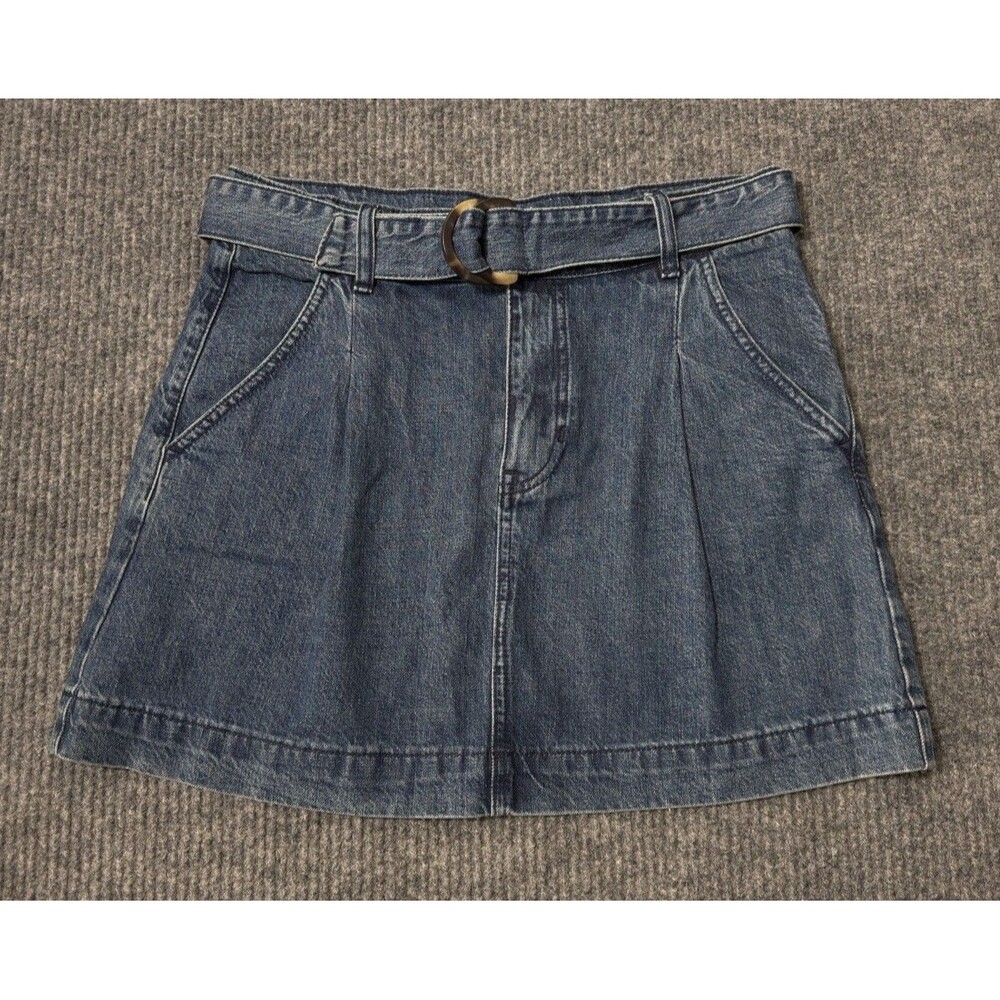Free People We The Free Denim Skirt Women Size 28 Blue Jean Skirt Pockets A-line